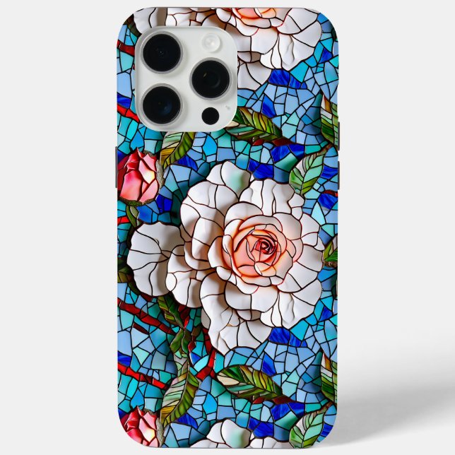 Schönes Mosaik-Blume-Muster Case-Mate iPhone Hülle (Rückseite)
