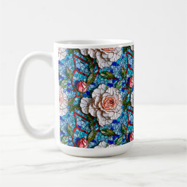 Schönes Mosaik-Blume-Muster Kaffeetasse