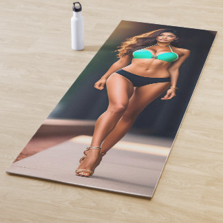 Schönes Motivationsmodell Yogamat Yogamatte
