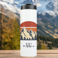 Schönes Mountain Sunset Monogramm