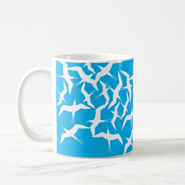 Schönes Muster für Vögel Kaffeetasse (Links)