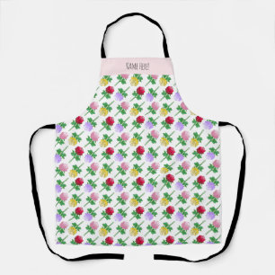 Schönes Muster mit farbenfrohen Rosen Schürze