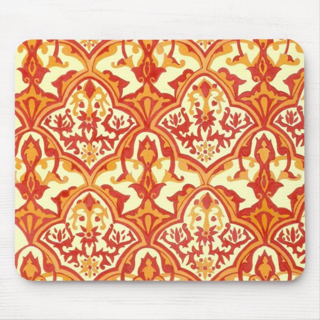 SCHÖNES MUSTER - Rot & Orange Mousepad (Vorne)