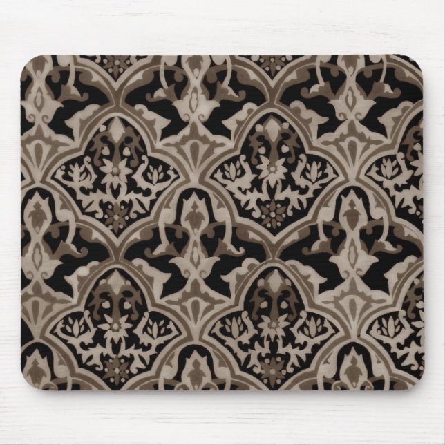 Schönes Muster Sepia Mousepad (Vorne)