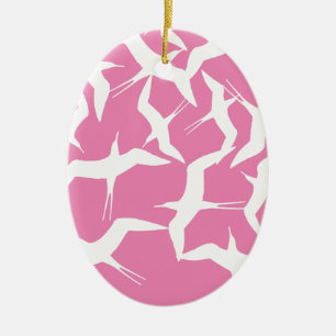 Schönes Musterprodukt mit fliegenden Vögeln Keramik Ornament
