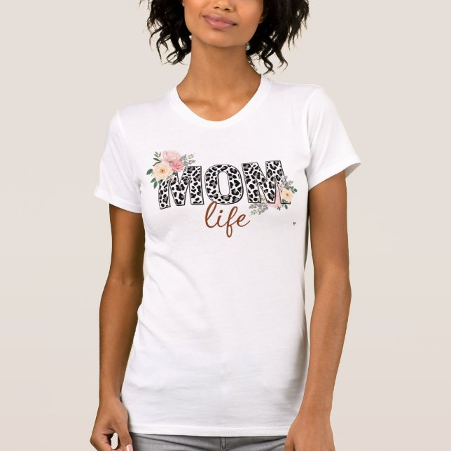 Schönes Mütterleben Floral T-Shirt (Vorderseite)