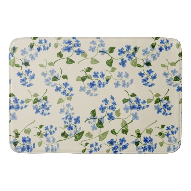 Schönes, nahtloses Blumenmuster Badematte (Vorderseite)