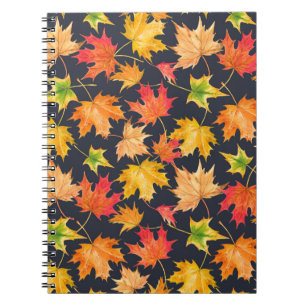 Schönes nahtloses Herbstmuster mit Aquarell Notizblock