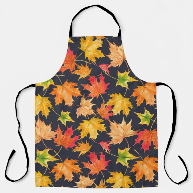 Schönes nahtloses Herbstmuster mit Aquarell Schürze (Vorderseite)