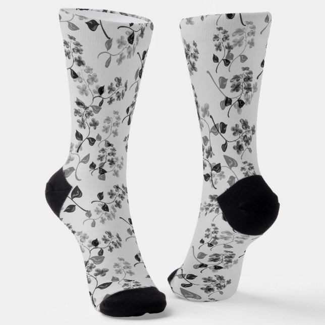 Schönes, nahtloses Muster vergiss-me-not bl Socken (Gewinkelt)