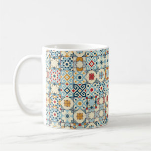 Schönes, nahtloses Muster weiß, farbenfroh marok Kaffeetasse
