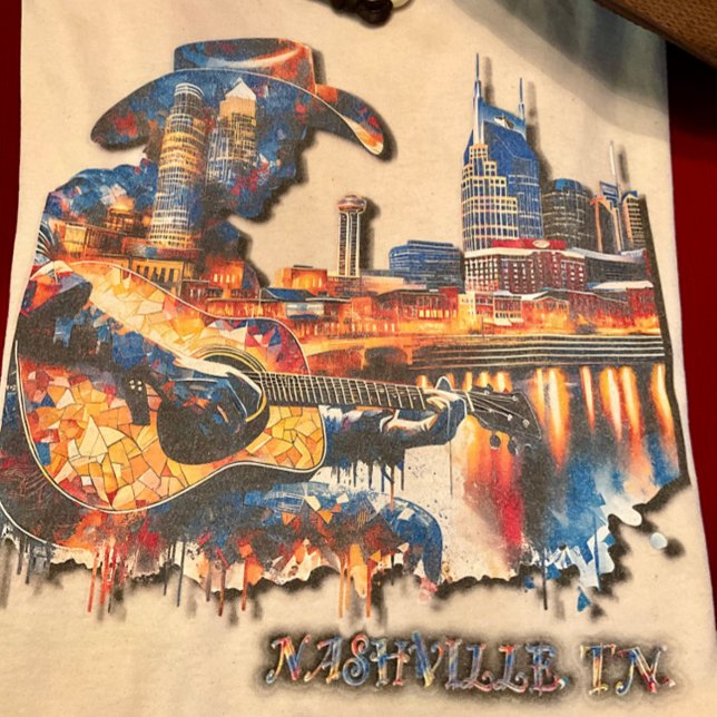 Schönes Nashville ist Musik Stadt Tri-Blend Shirt (Von Creator hochgeladen)