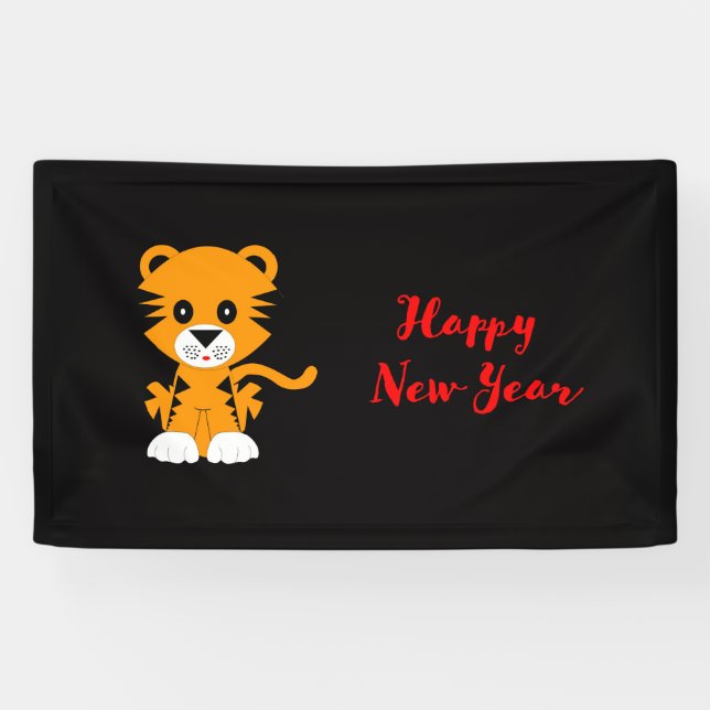 Schönes neues Jahr der Tiger 2022 Banner (Horizontal)