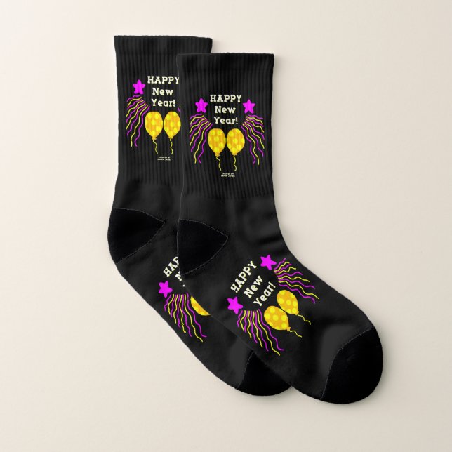 Schönes neues Jahr wünscht kleine Socken (Paar)