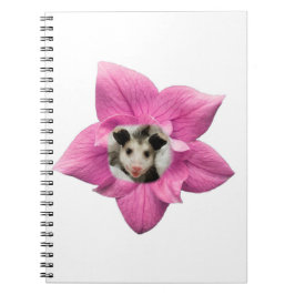 Schönes Niedliches Blumenbaby Opossum Notizblock