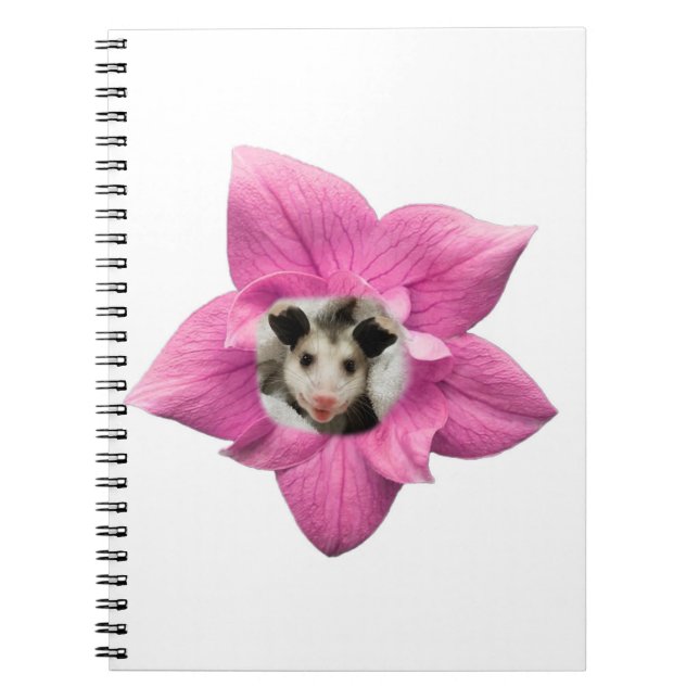 Schönes Niedliches Blumenbaby Opossum Notizblock (Vorderseite)