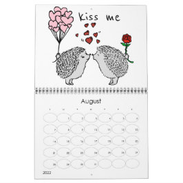 schönes niedliches Paar Igel Kalender