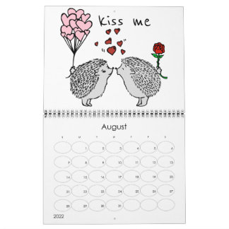 schönes niedliches Paar Igel Kalender