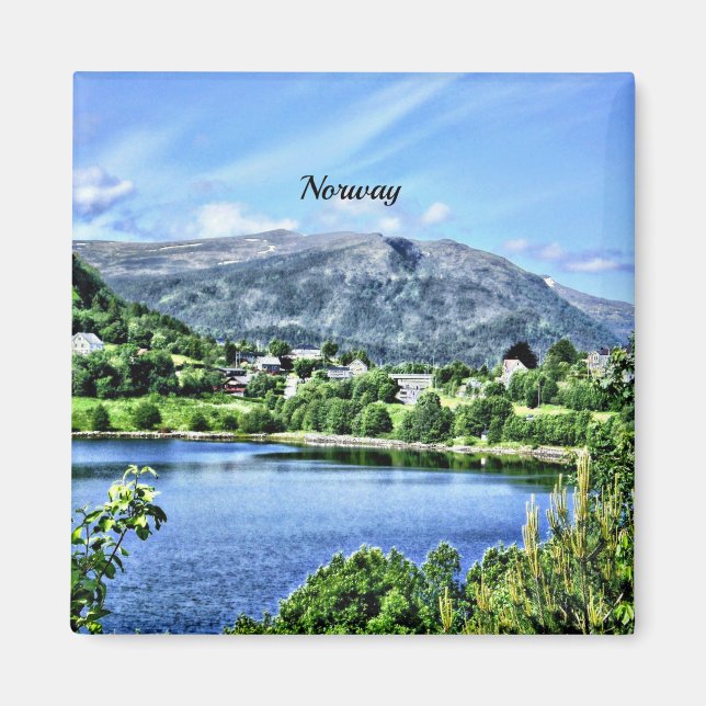 Schönes Norwegen, landschaftliche Landschaft Magnet (Vorne)