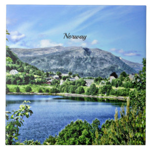 Schönes Norwegen, landschaftliches Foto, Fliese