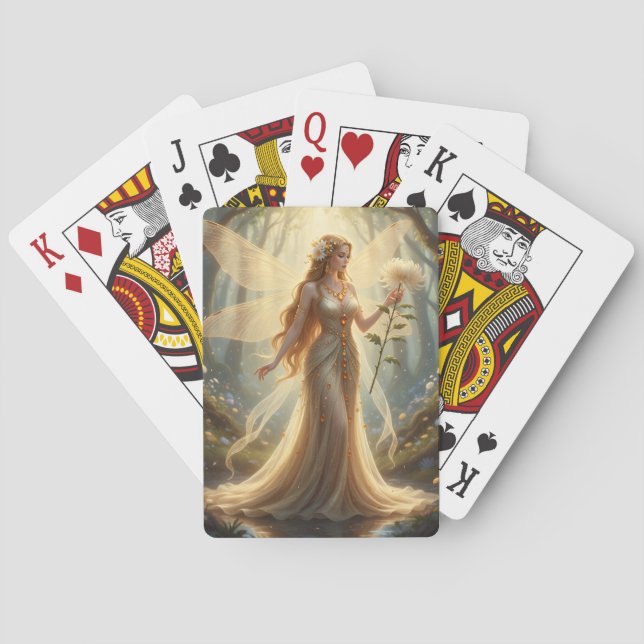 Schönes November Topaz Fairy Spielkarten (Rückseite)