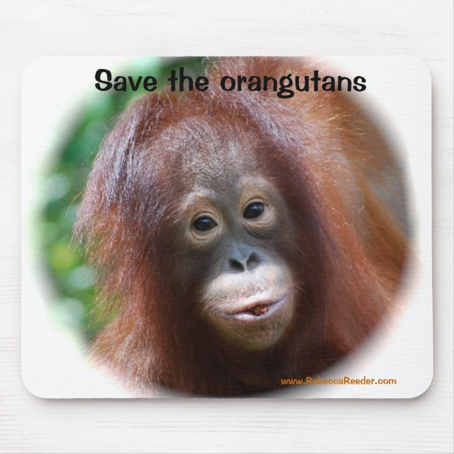 Schönes Orang-Utan Baby Mousepad (Vorne)