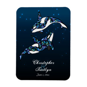 Schönes Orca Whales Wedding Magnet