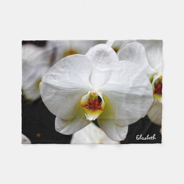 Schönes Orchid Blanket Fleecedecke (Vorderseite (Horizontal))