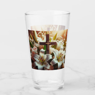 Schönes Osterlilienkreuz Glas