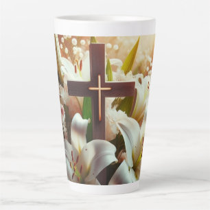 Schönes Osterlilienkreuz Milchtasse