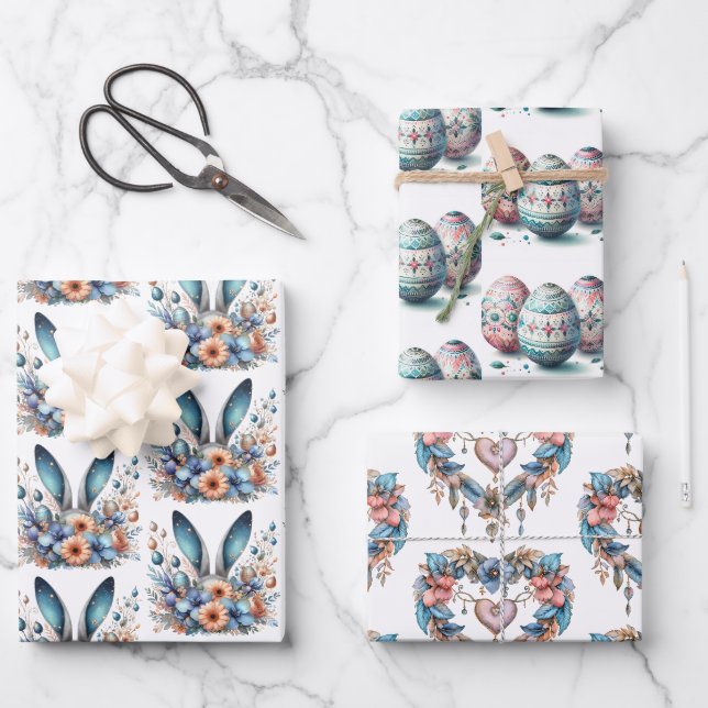 Schönes Ostern Geschenkpapier Set (Vorderseite)