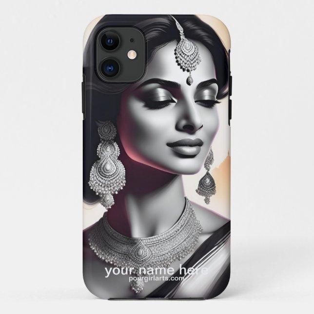SCHÖNES OSTINDISCHES DIGITALPORTRAT Case-Mate iPhone HÜLLE (Rückseite)