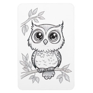 Schönes Owl Flexible Foto Magnet