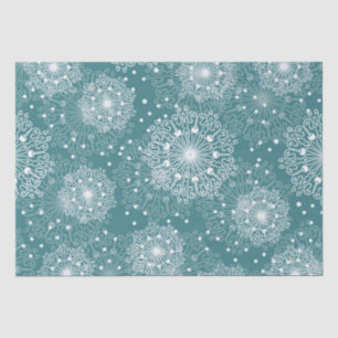 schönes Packpapier mit Schneeflocken im Winter Seidenpapier