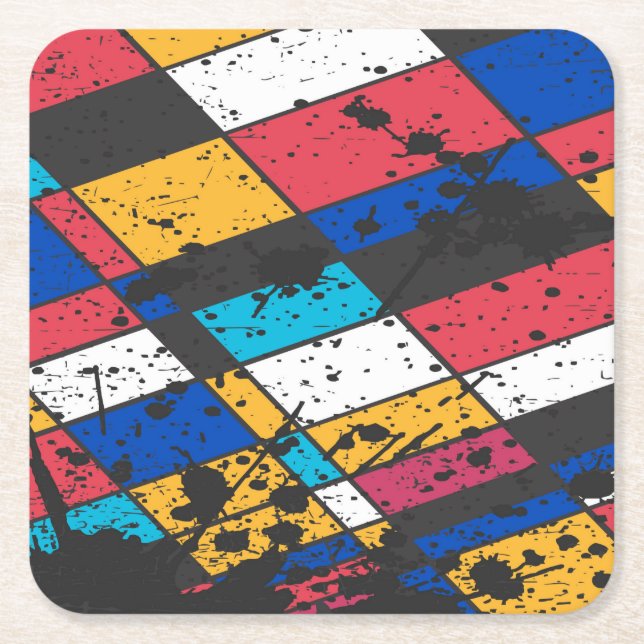 Schönes Paint Splash Print Untersetzer Set (Vorderseite)
