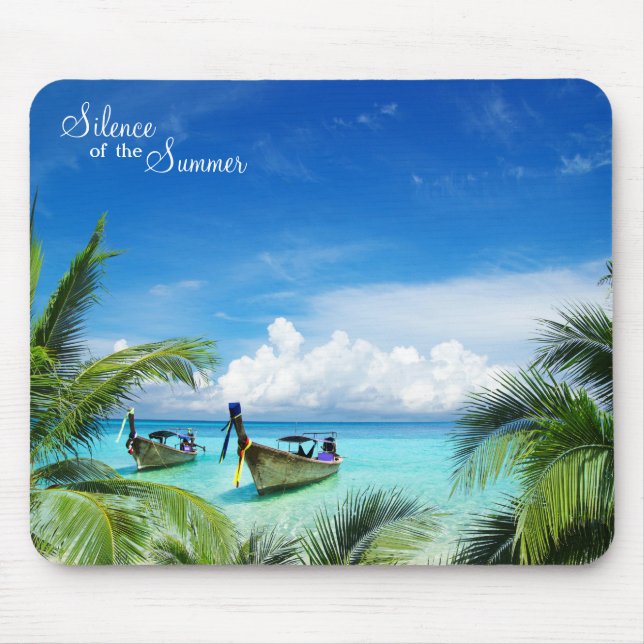 Schönes Paradies mit Schiffen Mousepad (Vorne)