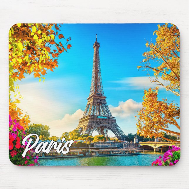Schönes Paris, Frankreich | Eiffel Tower Mousepad (Vorne)
