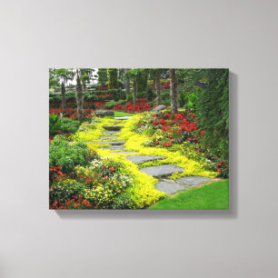 Schönes Park-Blumen-Foto Leinwanddruck
