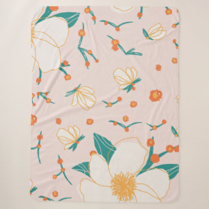 Schönes pastellfarbenes Wildblume elegantes, niedl Sherpadecke