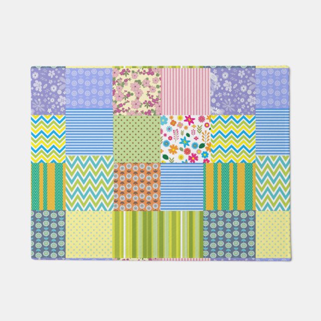 Schönes Patchwork-Design Fußmatte (Vorderseite)