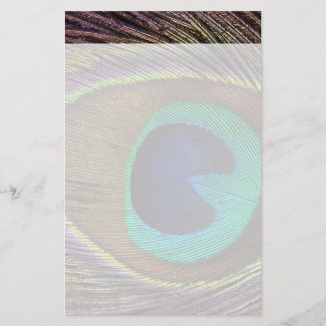 Schönes Peacock Feather Briefpapier (Vorderseite)