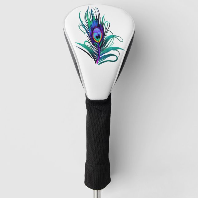 Schönes Peacock Feather Golf Headcover (Vorderseite)
