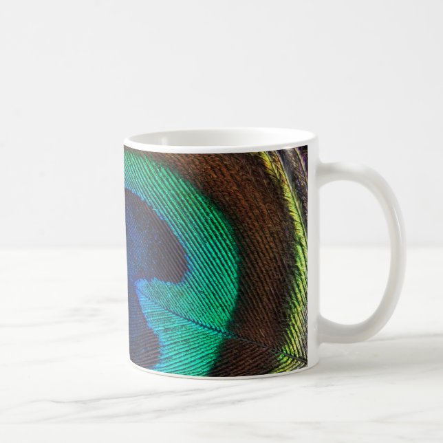 Schönes Peacock Feather Kaffeetasse (Rechts)