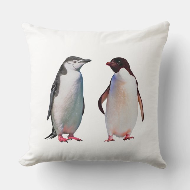 Schönes Penguin Couple Kissen (Vorderseite)