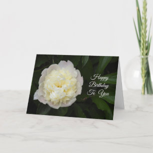 Schönes Peony Blume Fotograf Happy Birthday Karte