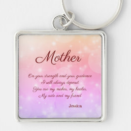 Schönes Personalisiertes Muttergedicht Schlüsselanhänger