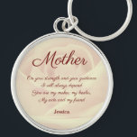 Schönes Personalisiertes Muttergedicht Schlüsselanhänger<br><div class="desc">Schöne inspirierende Mutter Gedicht Design Schlüsselanhänger Geschenk.</div>