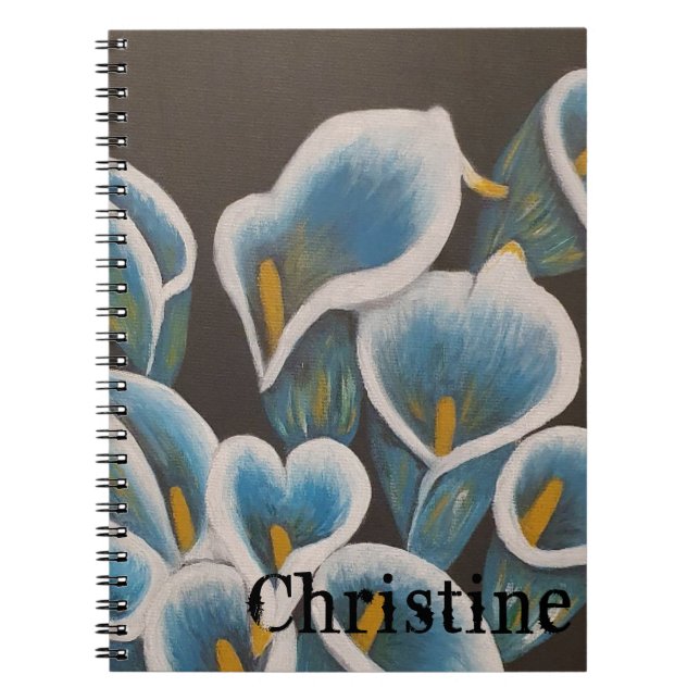 Schönes Personalisiertes Notebook mit Blume Notizblock (Vorderseite)