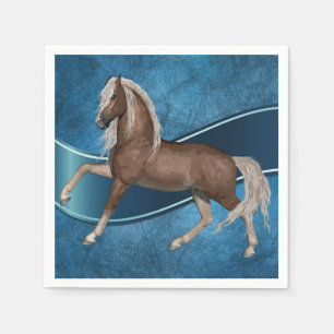 Schönes Pferd am Blauen Western Pferd Party Napkin Serviette