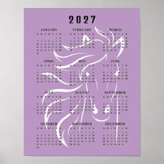 Schönes Pferd-Design 2027 Wandkalender Poster